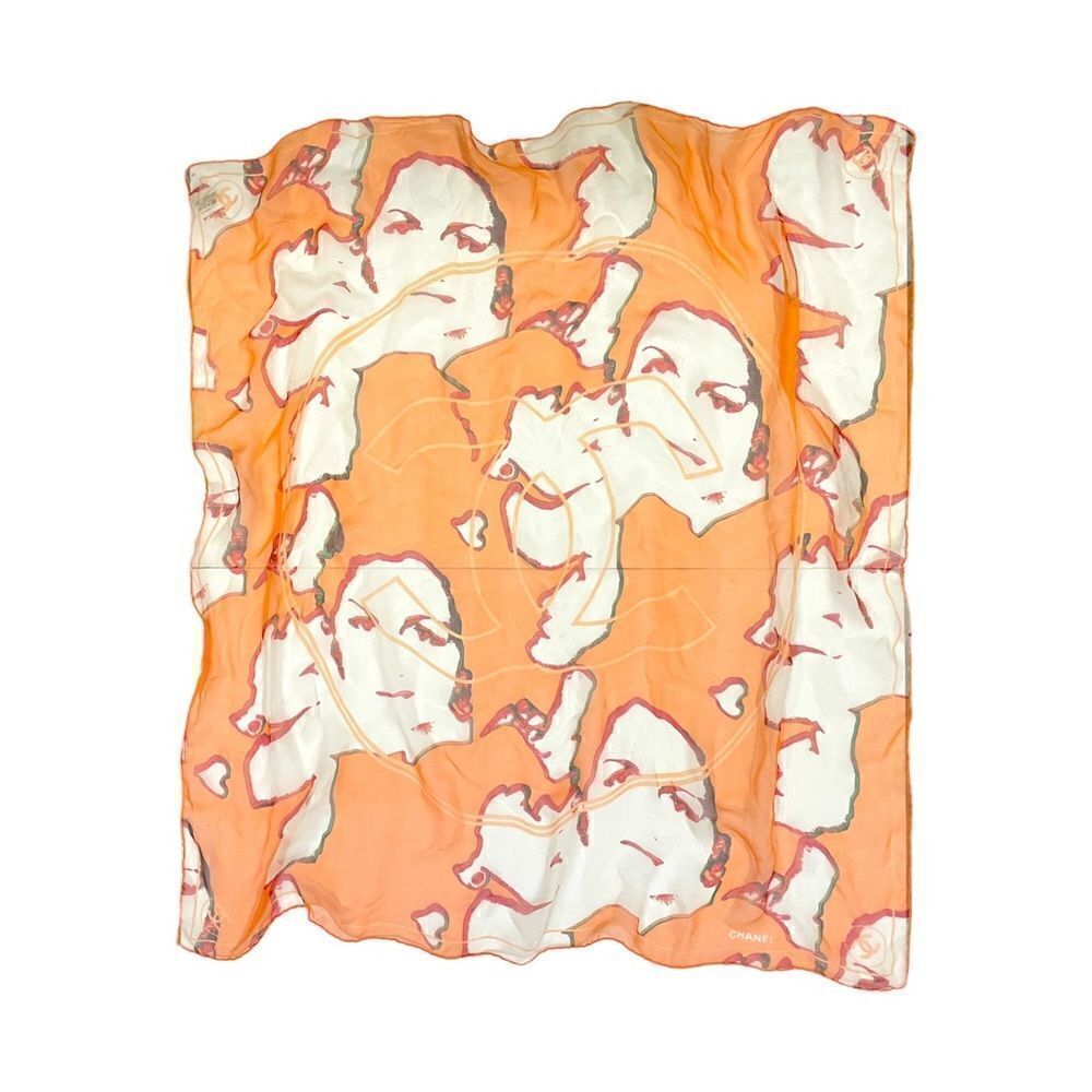 CHANEL Gabrielle CC Logo Silk Scarf |33” x33”| - Picture 9 of 9